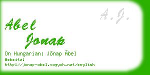 abel jonap business card